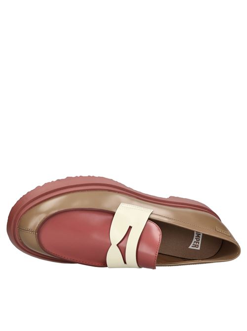 Mocassini in pelle CAMPER | K100633-030 TWSROSSO-BEIGE-MARRONE